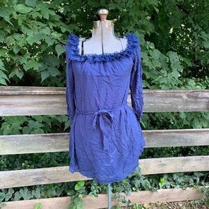 🆕 Shilla Blue Top Blouse Cottagecore Womens Medium